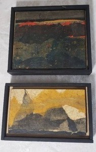 lot 5 image: Ray Ho Collage Artwork Painting Panels  1965