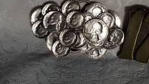 lot 63 image: 70s Metal Belt Buckles