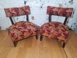 lot 12 image: Pair of Funky Patterned Chairs
