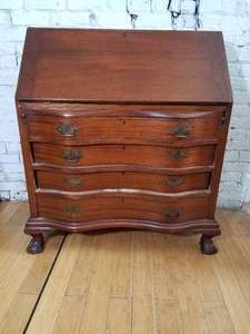 lot 8 image: Antique Paw Foot  Mahogany Secretary Desk