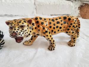 lot 95 image: Exciting Ceramic Cheetah and Zebra