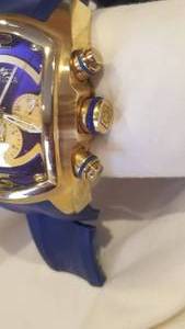lot 111 image: Invicta Mens 18783 Lupah Revolution Chronograph Blue Rubber Strap Watch