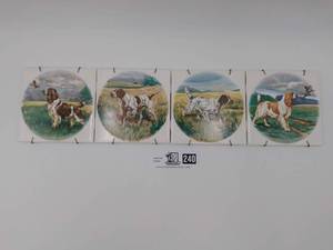 lot 240 image: 4 Dog Coasters