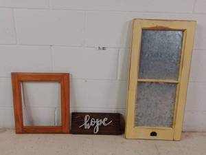 lot 249 image: Decorative Window, Frame, and Wall Hanging