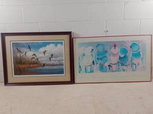 lot 254 image: Custom Framed Bird Art