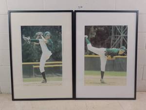 lot 267 image: 28.5 X 40.5 Ballplayer Print The Pitcher