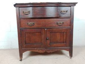 lot 427 image: Antique Wood Dresser