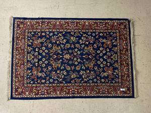 lot 432 image: 71 X 47 Vintage Authentic Hand Made Persian Rug with Horse Pattern (Valued  $900 )