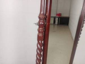 lot 441 image: Cherry Wood Cheval Mirror