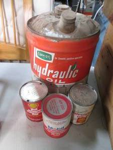 lot 30 image: Lot of Vintage Advertisement Oil Ca...