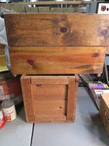 lot 33 image: Lot of 2 Wooden Planters or Parts B...