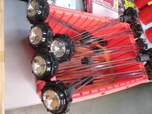 lot 37 image: Lot of 10 Fuel gauges with attached...