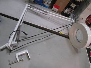lot 57 image: Clamp-On Adjusting Magnifiying Glas...