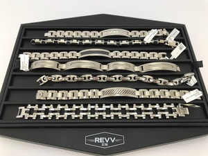 lot 2 image: NO RESERVE- 7 Luxury Mens Bracelets  Display- Retail $1,500