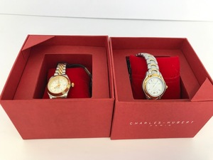 lot 28 image: Charles-Hubert Womens Wrist Watches (Lot of 2)