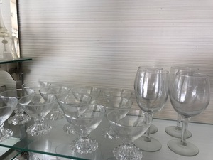 lot 60 image: Wine Glasses & Sherbet Glasses (Lot of 14)