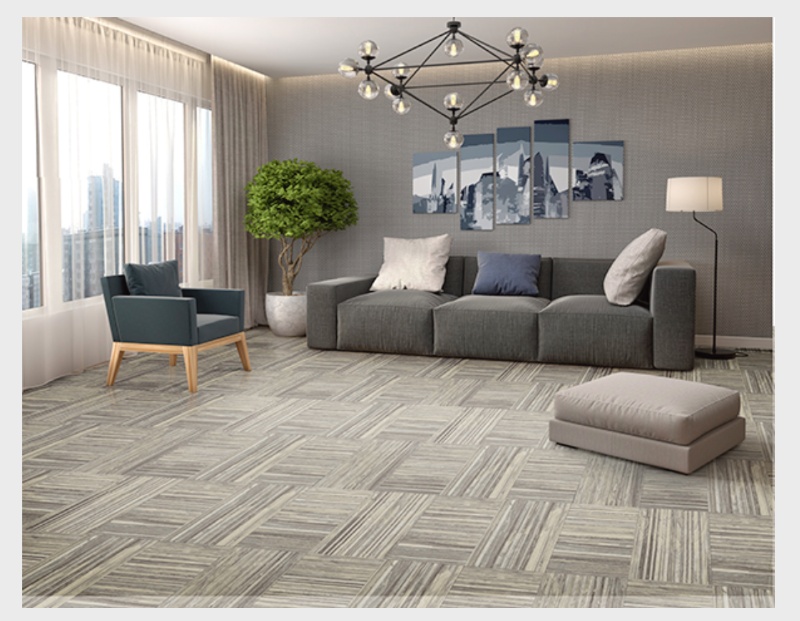 lot 103 image: 432 SF of Luxury Vinyl Plank Triversa ID Tile - Sandstripes Yosemite High End Cork Backing