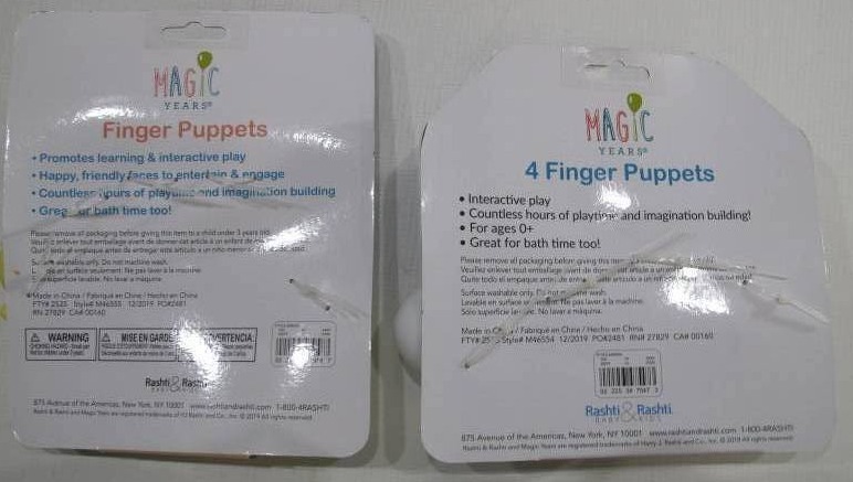 lot 3 image: Magic Years 9-Piece Happy Friends Finger Puppet Set