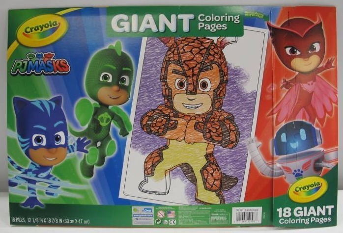 lot 32 image: Crayola Disney PJ Masks 18 Giant Coloring Pages