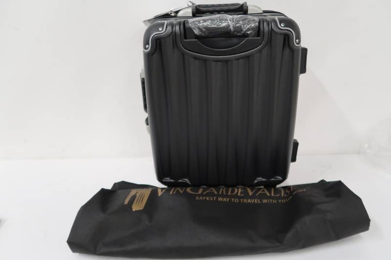 lot 38 image: VinGardeValise - Up to 8 Bottles & All Purpose Wine Travel Suitcase (Black)