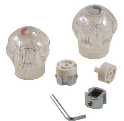 lot 48 image: Danco Small Faucet Handles in Clear Acrylic