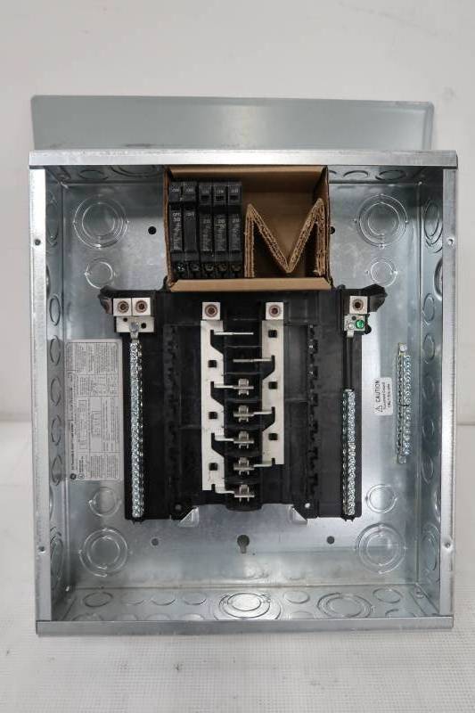 lot 60 image: GE 125 Amp 14-Space 24-Circuit Main Lug Indoor Load Center Contractor Kit