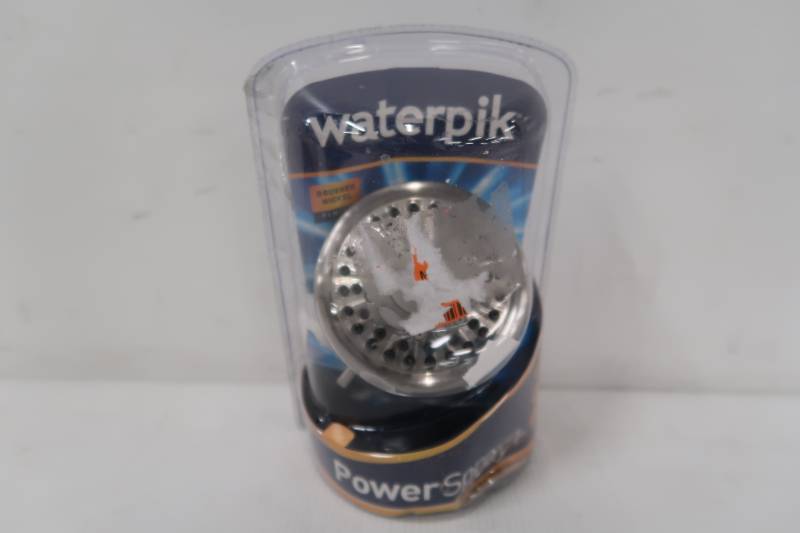 lot 90 image: Waterpik 5-Spray 3.8 in. Single Wall Mount Low Flow Fixed Shower Head in Brushed Nickel