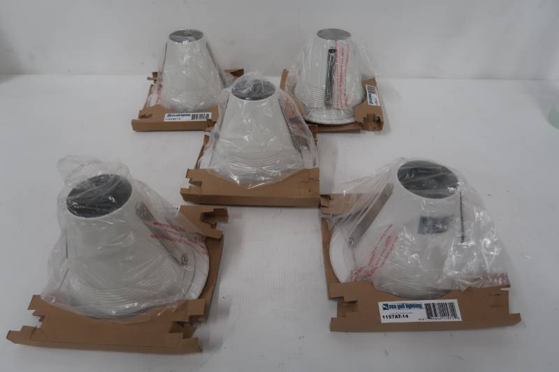 lot 120 image: Seagull Deep Cone Baffle 6 in. White Recessed Trim (5 pack)