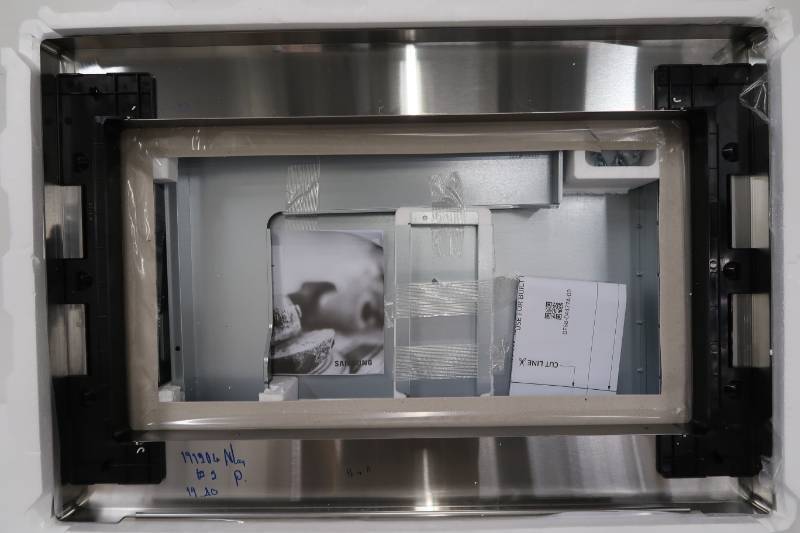 lot 179 image: Samsung - 30 Trim Kit for Samsung MS19M8020TG Microwave Fingerprint Resistant -Black Stainless Steel - Fingerprint Resistant Black Stainless Steel