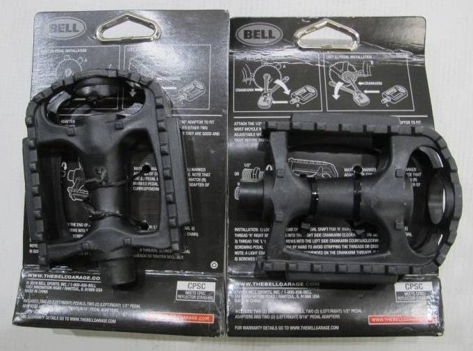 lot 180 image: 2-Pack Bell Kicks 350 Universal Bike Bicycle Pedal Kit