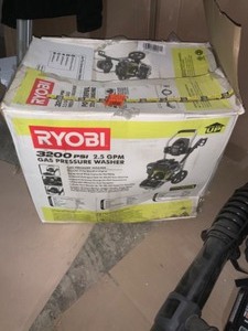Pallet of Assorted Ryobi Outdoor Tools Verious Conditions Open box and used.