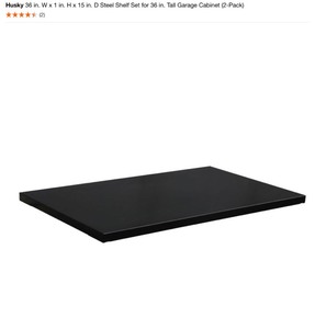HUSKY 36 in. D steel shelf set for 36 in. Tall garage cabinet