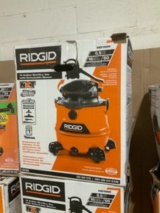 Pallet of assorted RIDGID Shop vacs. Not checked