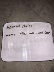 Pallet of assorted Chairs and verious styles. See pictures