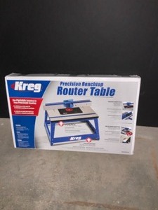 Kreg percison bench tp router table with assorted Kreg tools. see pictures