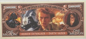 lot 42 image: Anakin Skywalker - Darth Vader $1,000,000 Note