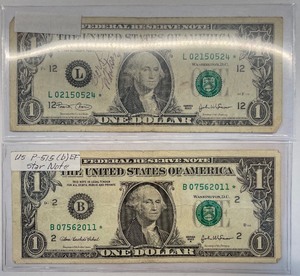 lot 52 image: Two 2003 Star Notes - 2003 - L02150524 & 2003A - B07562011