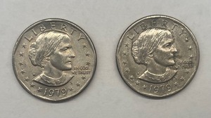 lot 12 image: Two Susan B. Anthony Dollars - 1979-Ds