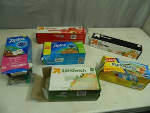 lot 151 image: 6 New Boxes of Food Storage Bags
