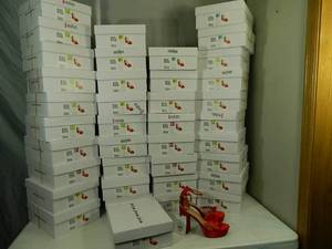 lot 15 image: 38 New Pair of Womens Red High Heels