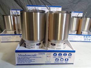 lot 33 image: 16 New Stainless Steel Vacuum Insulated Tumblers with Metal Straws