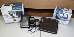 lot 62 image: Pair of LED Solar Security Lights