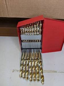 lot 48 image: 29 Piece Zirconium Nitride Coated Drill Bit Set - NEW