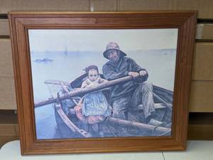 lot 175 image: Framed Print Emile Renouf, The Helping Hand