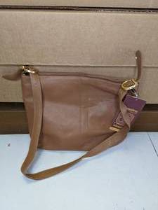 lot 187 image: Stone Mountain South Hampton Genuine Leather Shoulder Bag - NEW