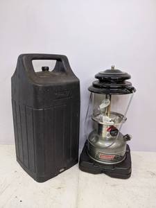 lot 102 image: Coleman Powerhouse Dual Fuel Lantern w Case