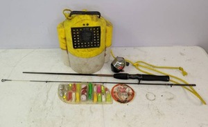 lot 125 image: Shakespeare Ugly Stik, Lures & Minnow Bucket