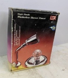 lot 130 image: Single Handle Chrome Washerless Shower Faucet - NEW