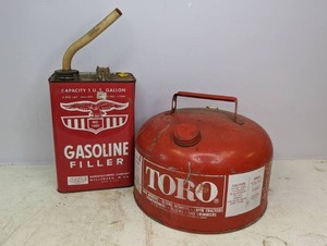 lot 139 image: Pair of Vintage Metal Gas Cans