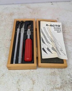 lot 217 image: X-ACTO Knife Set in Wood Case
